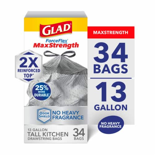 GLAD FORCE TALL KIT 34 COUNT