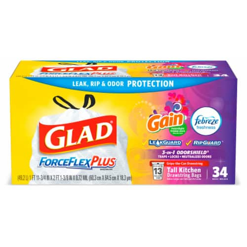 GLAD FORCE TALL KIT 34 COUNT