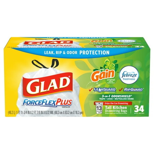 GLAD FRCEFLX TK BCH/ 34 COUNT