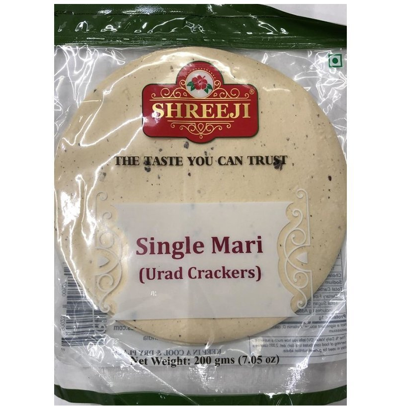 Shreeji Single Mari Urad Crackers Papad 200 GM