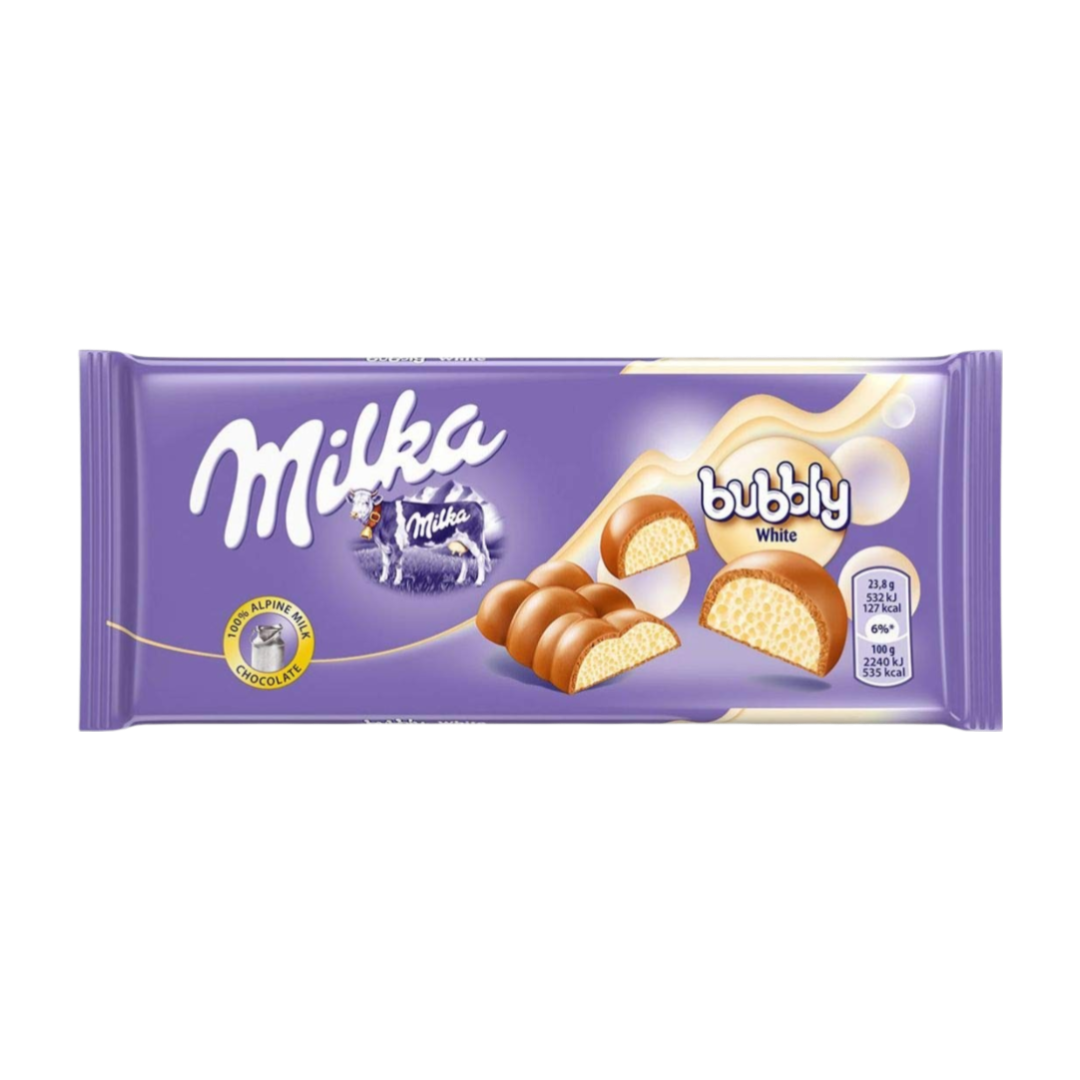 Milka Bubbly White Chocolate 95 GM