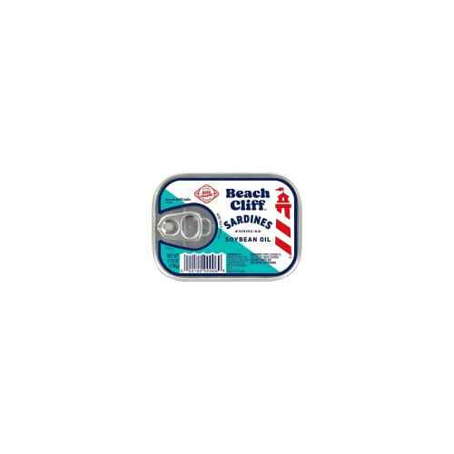BEACH CLIFF SARDINES IN SOYBEAN OIL 106 GM