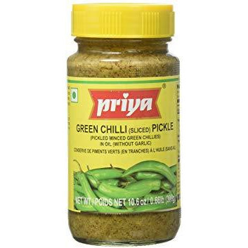 Priya Green Chilli Pickle Without Garlic 300 GM