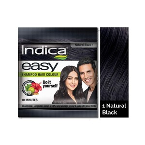 INDICA HAIR COLOR NATURAL BLACK 25 GM
