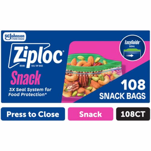 ZIPLOC SNACK BAGS 108 COUNT