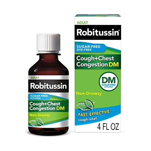 Robitussin Adult Cough+ Chest Congestion D M Liquid 4 Floz