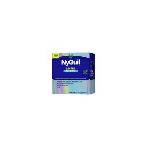 Vicks Nyquil Severe Cold&Flu Dispensers Liq Caps   Case 32 PCS