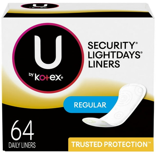 U BY KOTEX REG LINER 64 COUNT