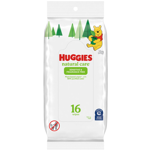 HUGGIES NAT CARE UNS 16 COUNT