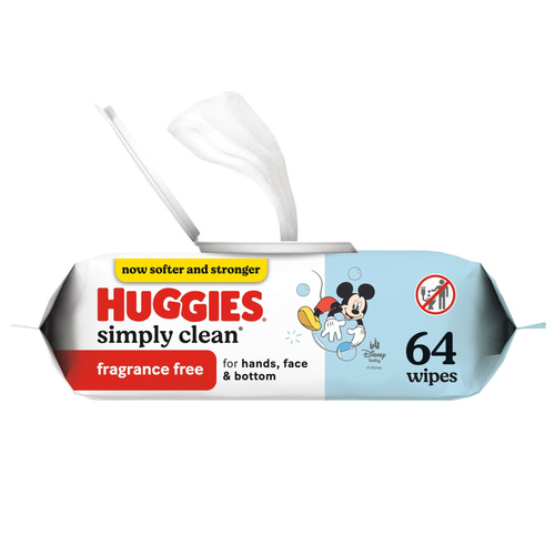HUGGIES SIMPLY CL FR 64 COUNT