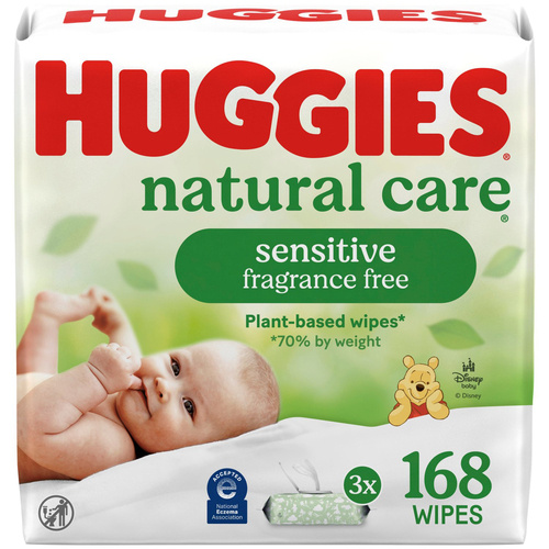 HUGGIES NATURAL CARE 168 COUNT