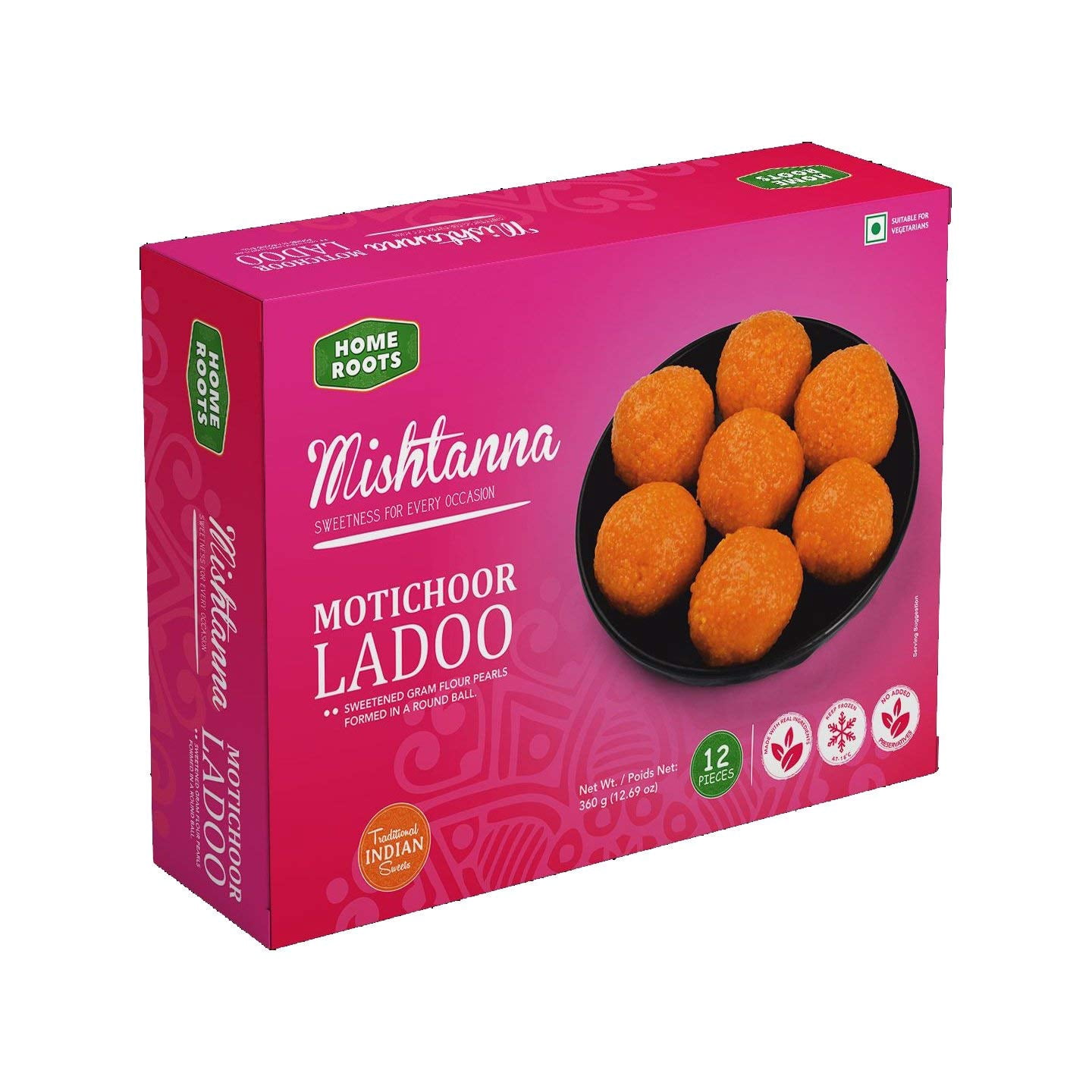 Motichoor Ladoo 12 PCS