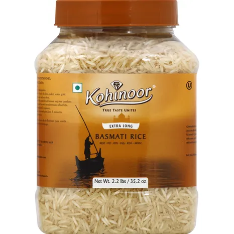 EXTRA LONG BASMATI RICE KOHINOOR 2.2 LBS
