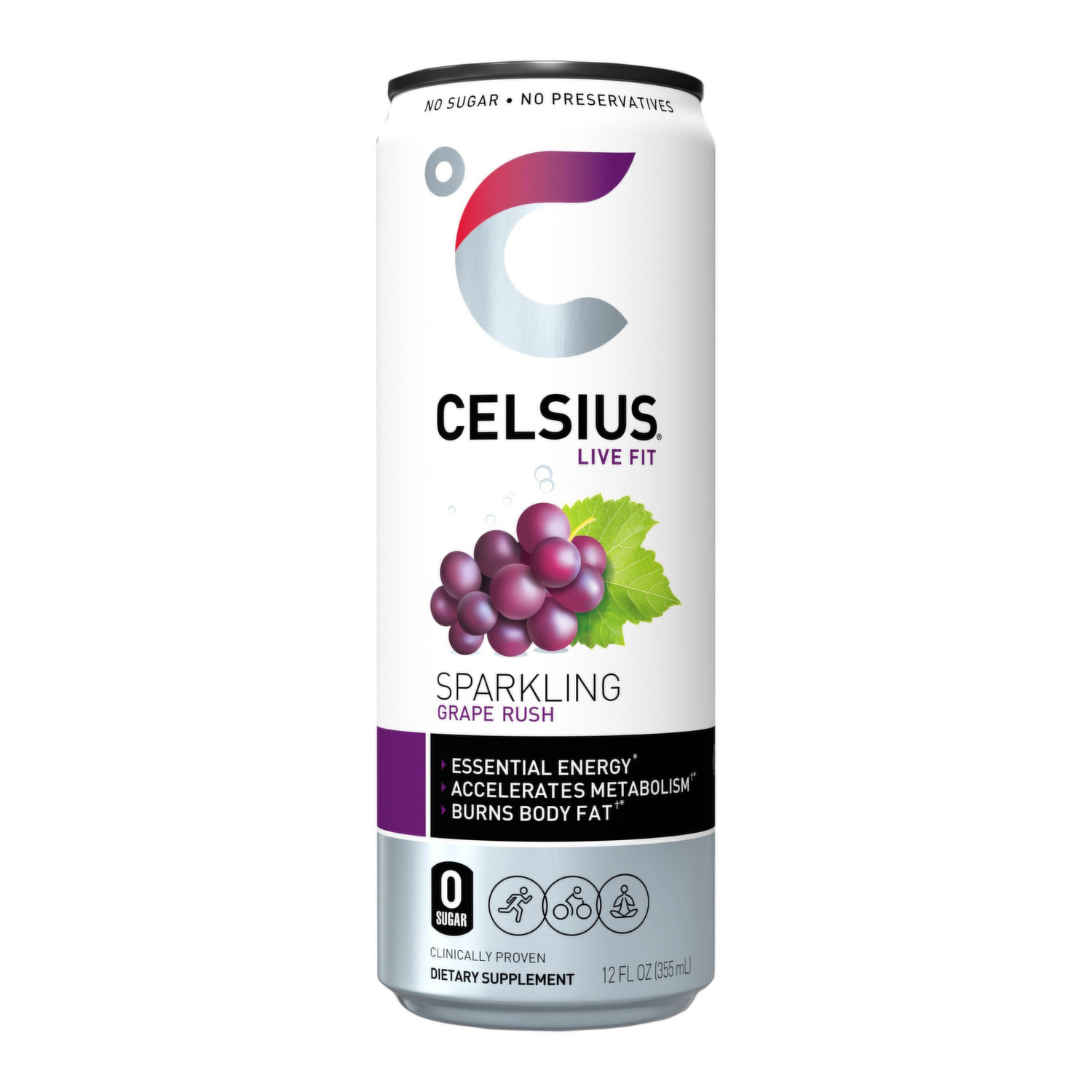 Celsius Sparkling Grape Rush 12 Fl Oz 12 OZ