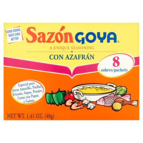 GOYA SAZON AZAFRAN ENV  8CT 1.41 OZ
