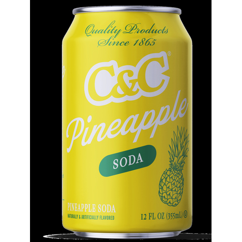 C&C PINEAPPLE SODA C 12 OZ