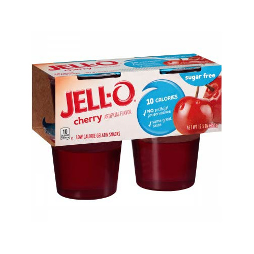 JELL O GELATIN SF CHERRY 4 PK 12.5 OZ