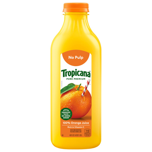 TROPICANA ORANGE JUICE LT NO PULP 46 OZ