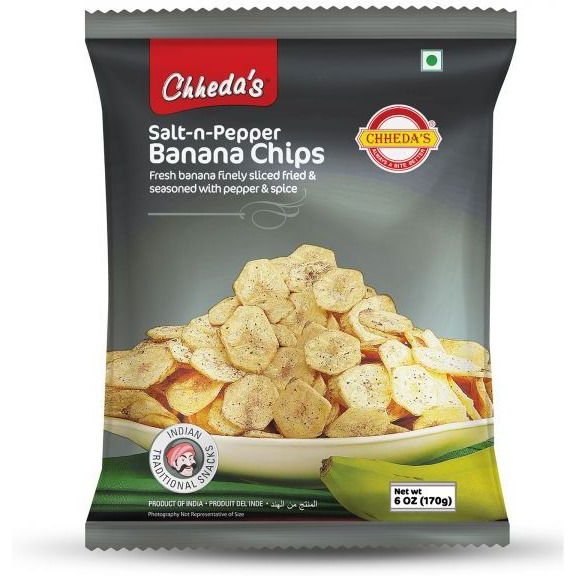 CHHEDAS BANANA CHIPS SALT N PEPPER 170 GM