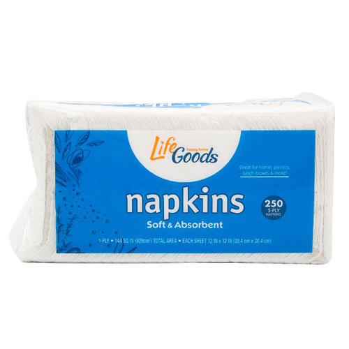 LIFE GOODS NAPKINS 250 COUNT