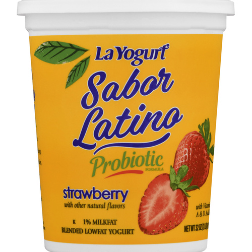 LA YOG LATINO STRAWB 32 OZ