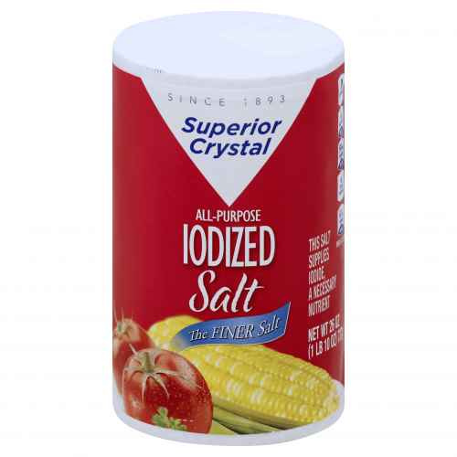SUPERIOR CRYSTAL IODIZED SALT 1.63 Lbs