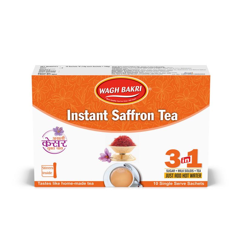 Wagh Bakri Instant Saffron 3in1 Tea 10 BAG