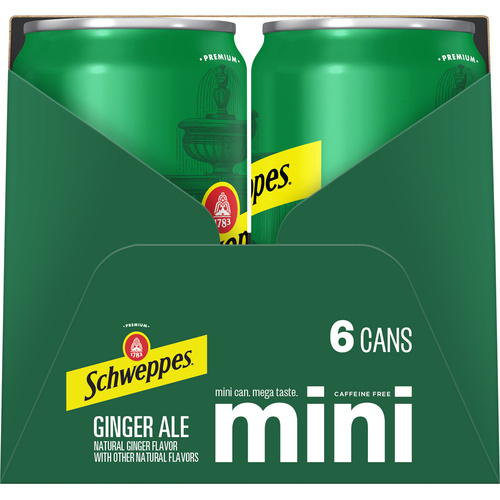 SCHWEPPES GINGER ALE 6 Pack Mini Can 45 OZ