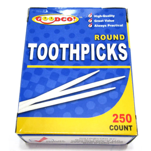 GOODCO TOOTHPICKS ROUND 250 PCS