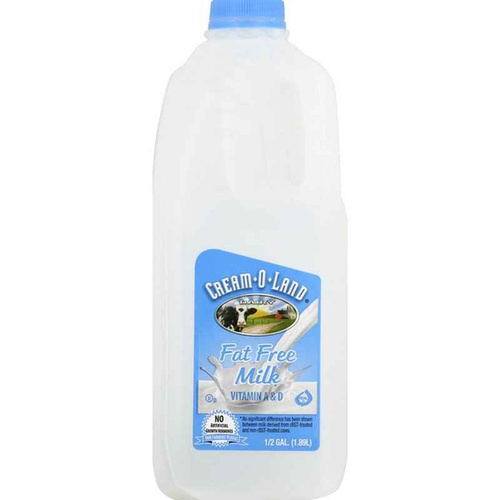 CREAM O LAND FF SKIM MILK 1/2GL. 64 OZ