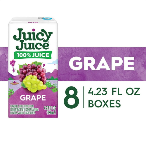 JUICY JUICE GRAPE 8P 4 OZ
