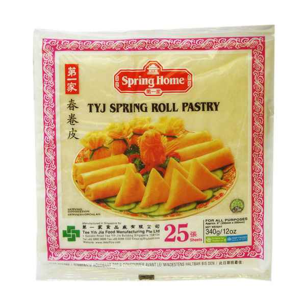 TYJ SPRING ROLL PASTRY 25PCE 12 OZ