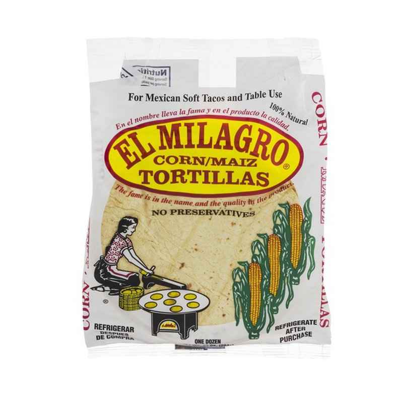EL MILAGRO CORN TORTILLAS12DOZ 10 OZ