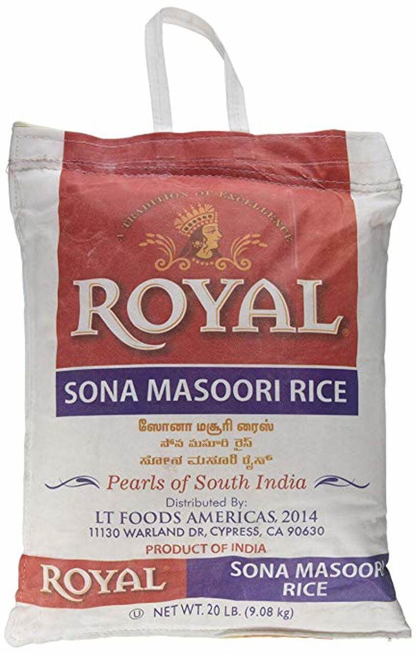 ROYAL SONA MASOORI RICE 20 LBS