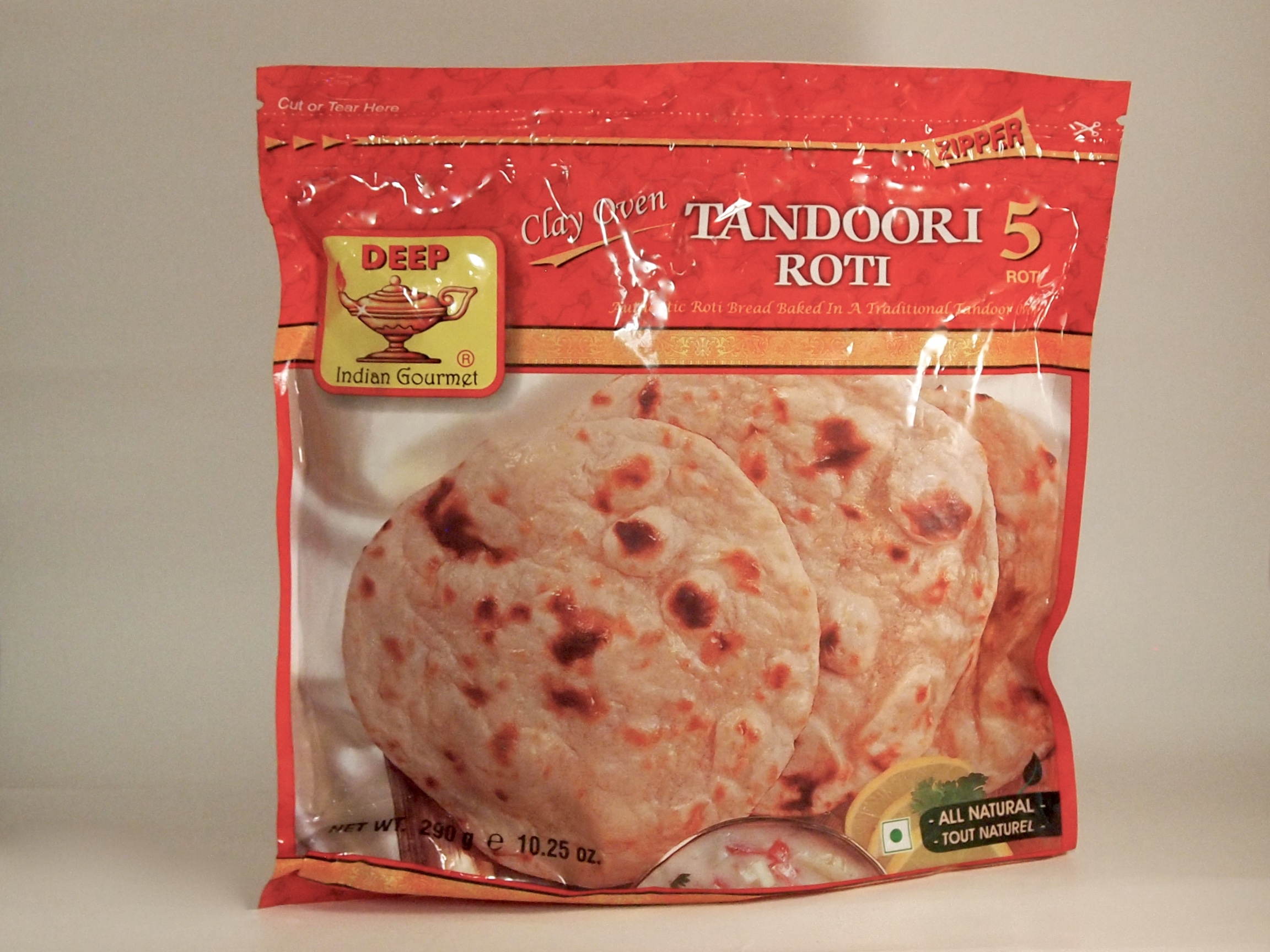 ROTI   DEEP TANDOORI ROTI 0.64 Lbs