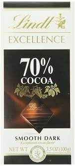 LINDT DARK 70% COCOA 0.22 Lbs