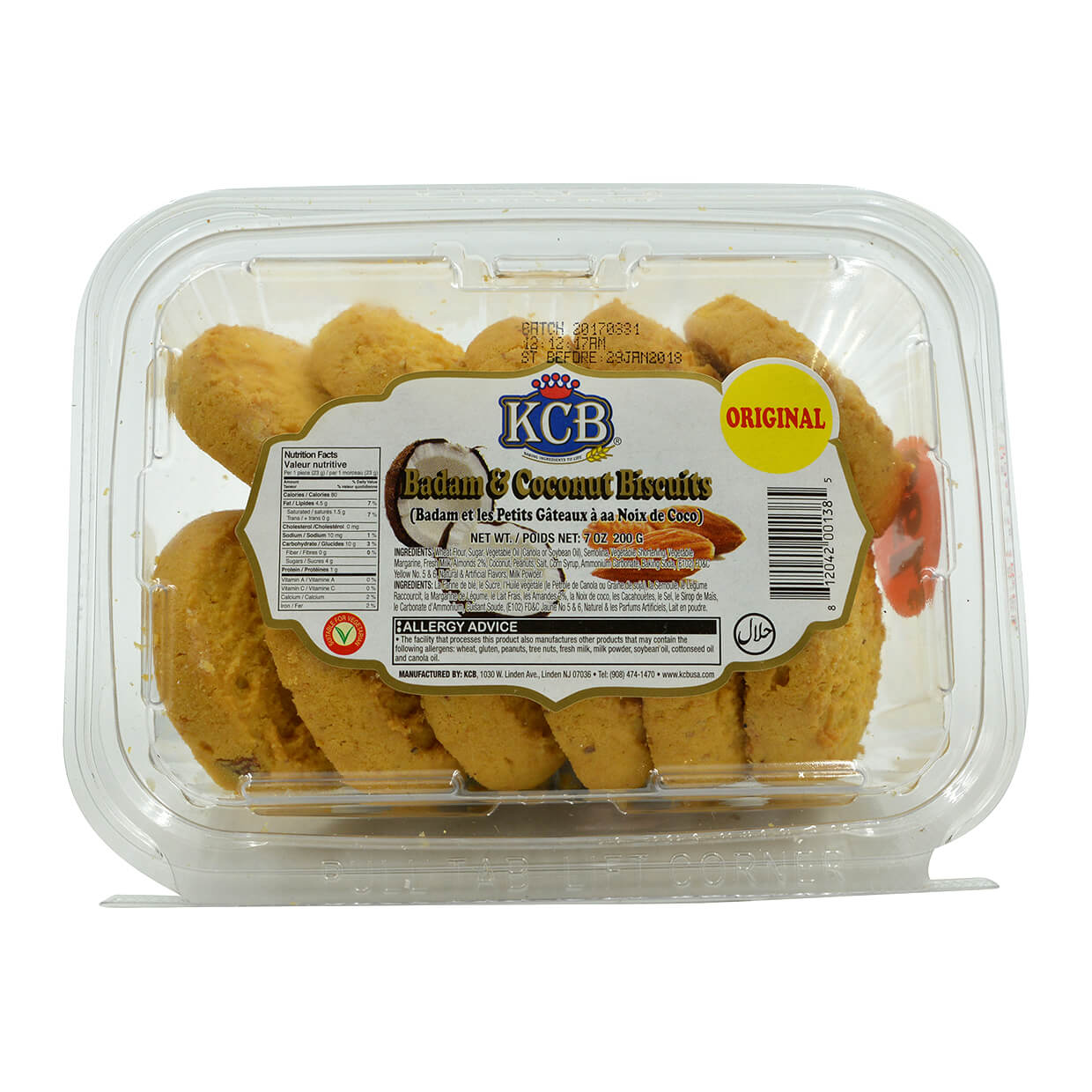 KCB BADAM COCONUT BISCUIT 0.75 Lbs
