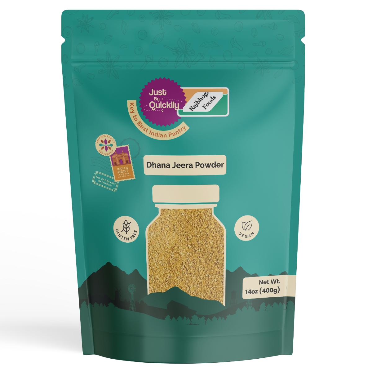 Just By Quicklly Dhana Jeera Powder 14 OZ