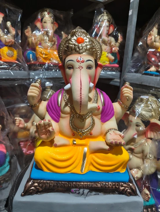 12 Inch Yellow Pitambar Murti