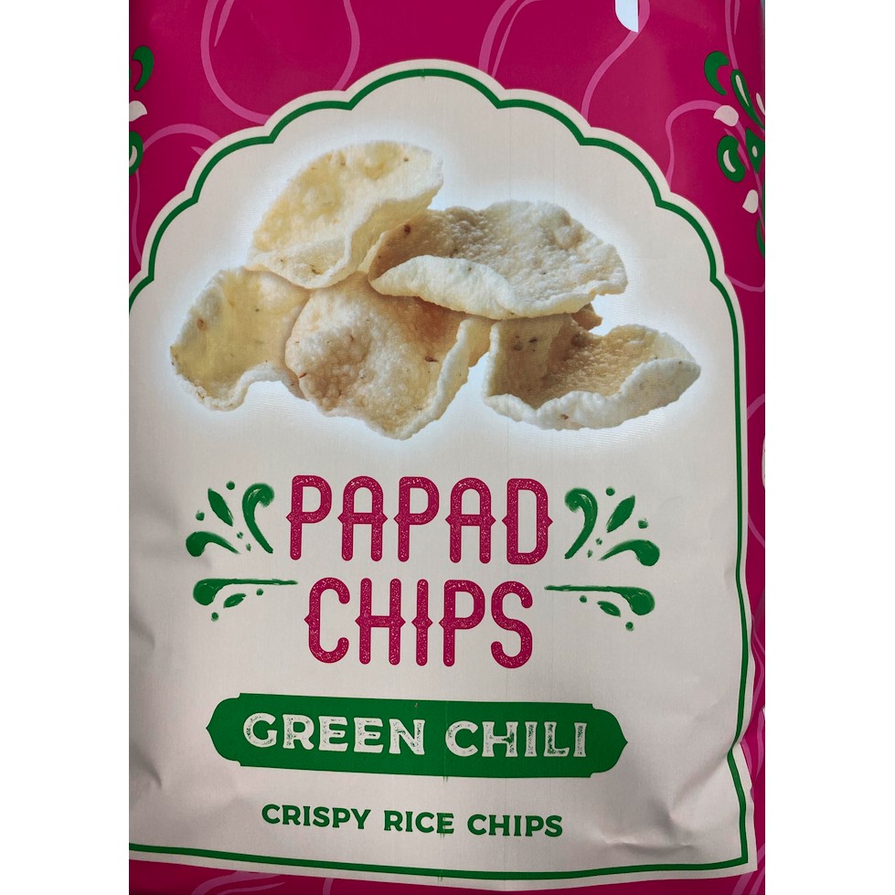 DEEP PAPAD CHIPS GREEN CHILI HOT 100 GM