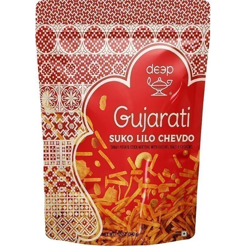 DEEP GUJRATI SUKO LILO CHEVDO 12 OZ