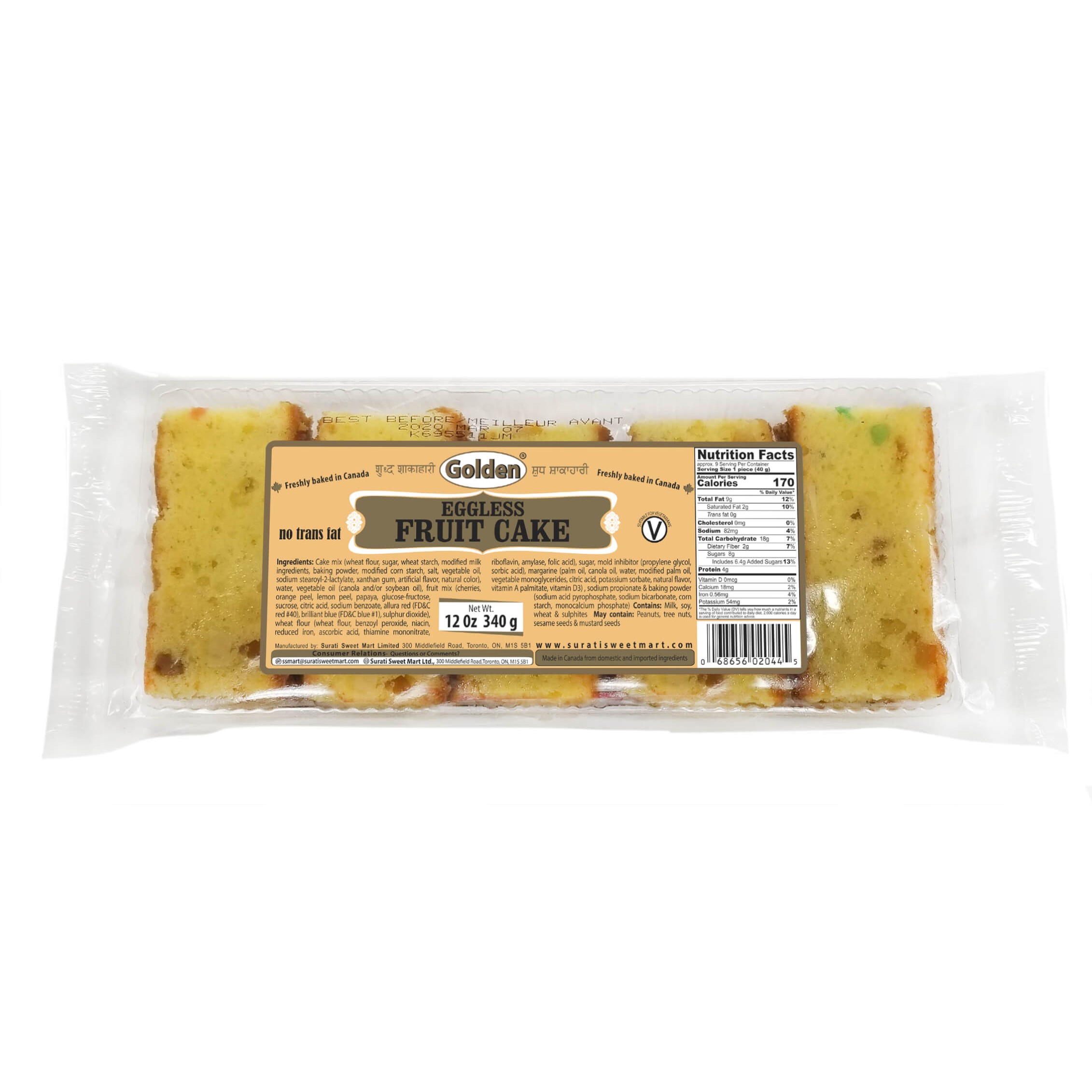 GOLDEN FRUIT CAKE 340 GM