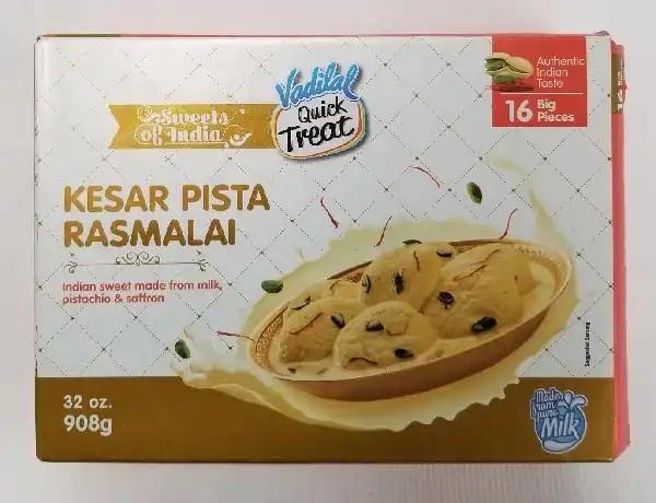 Vadilal Kesar Pista Rasmalai 908 GM