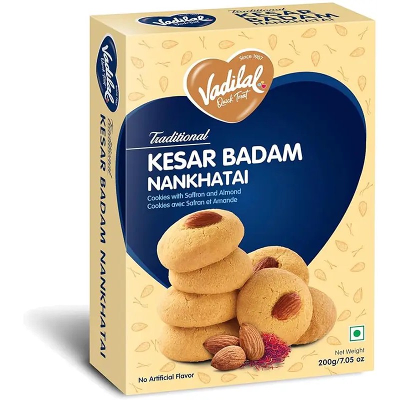 Vadilal Kesar Badam Nankhatai Biscuit 200 GM