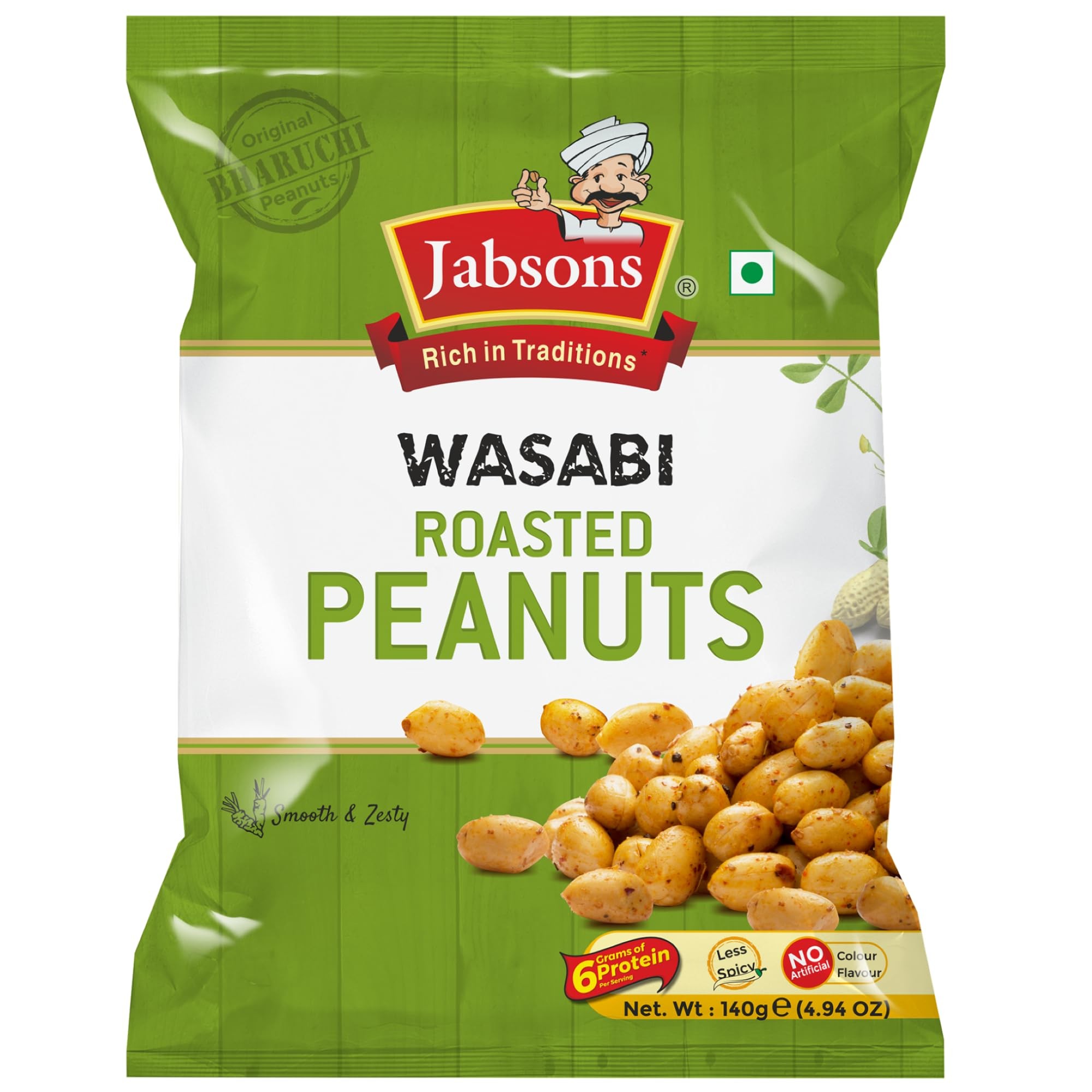 Jabsons Wasabi Roasted Peanuts 140 GM