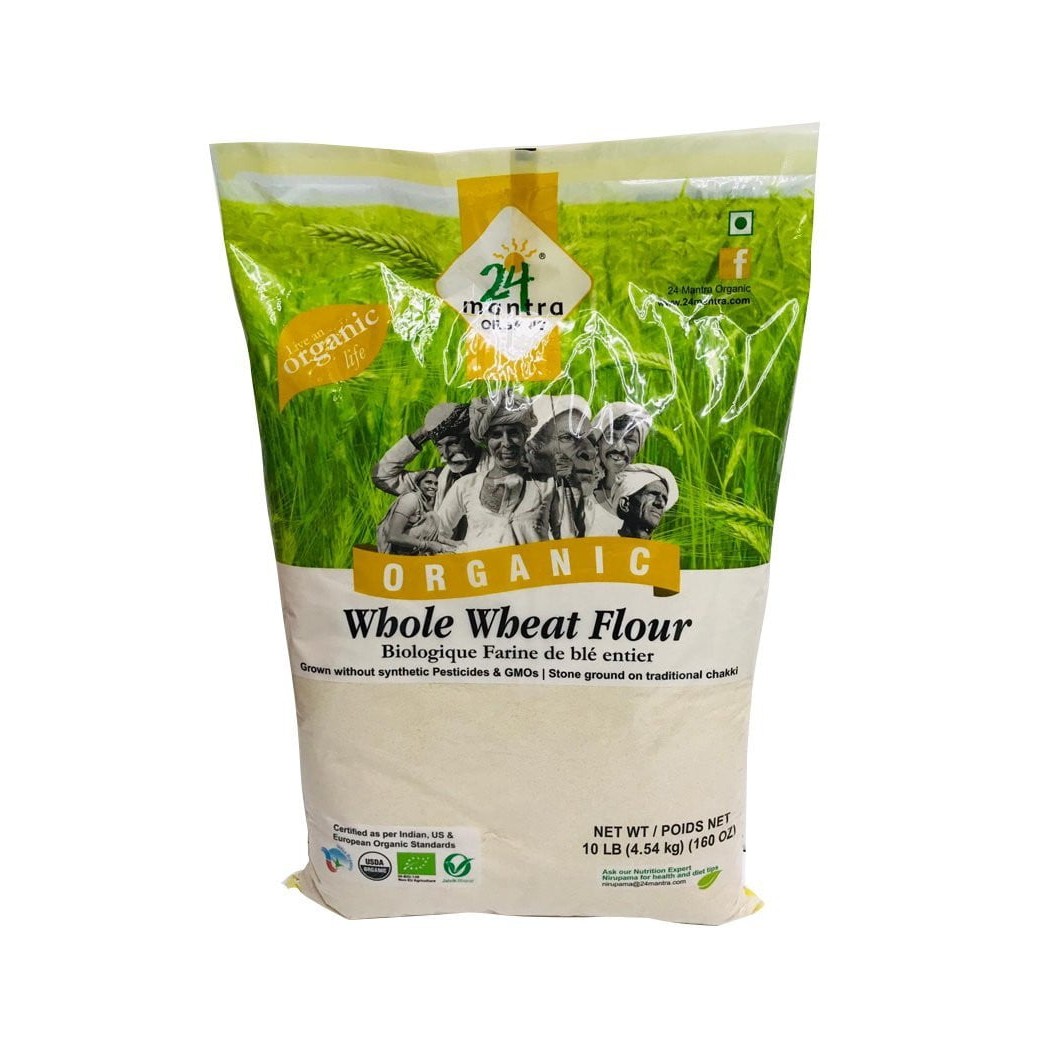 24 Mantra Whole Wheat Atta 10 LBS