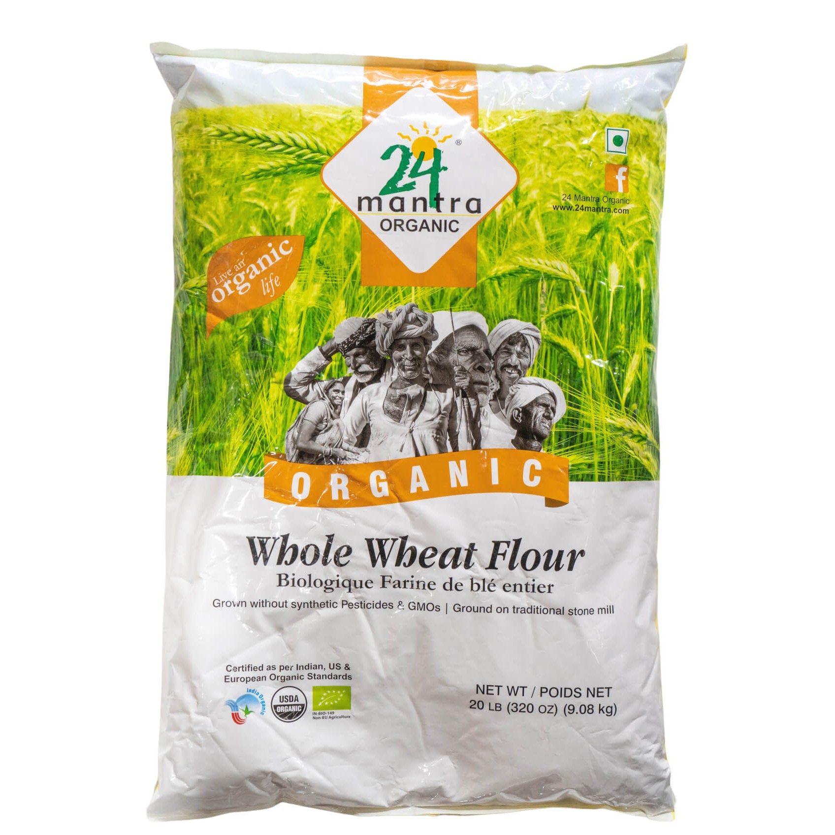 24 Mantra Whole Wheat Atta 20 LBS