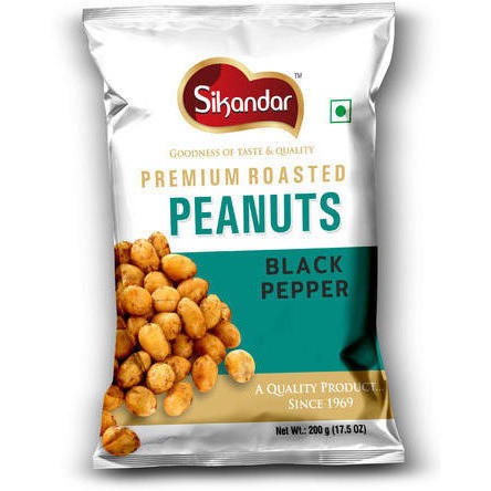 Sikandar Premium Roasted Peanuts Black Pepper 150 GM