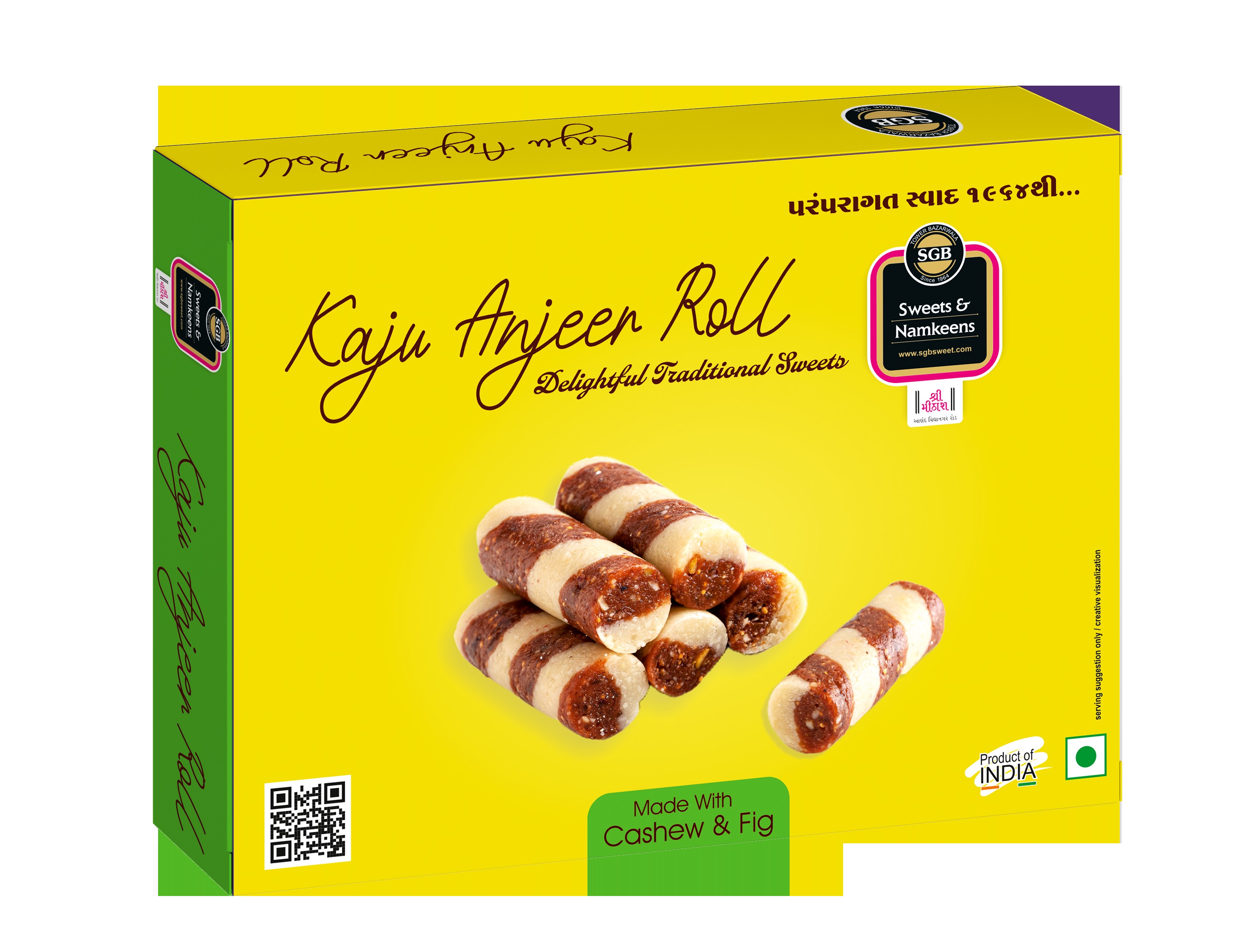 SGB Kaju Anjeer Roll 300 GM
