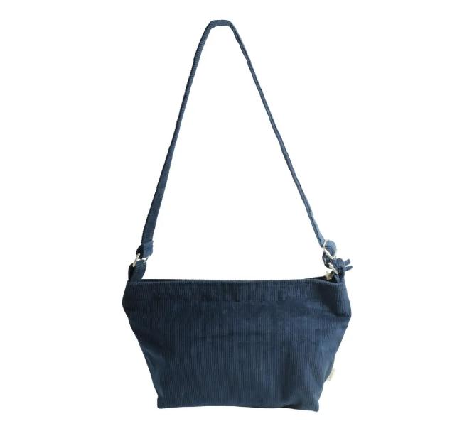 Minimalist Corduroy Sling Bag Vincent Blue
